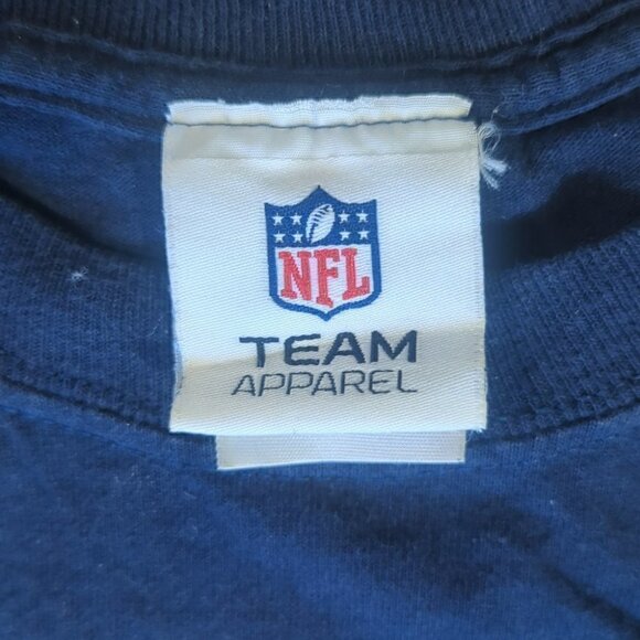 Seahawks Men's Long Sleeve Shirt Blue Sz. L - Picture 2 of 5